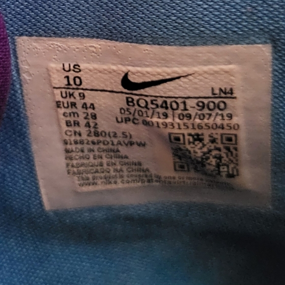 Men's Nike Alphadunk Basketball Shoe, size 10 - Picture 15 of 16